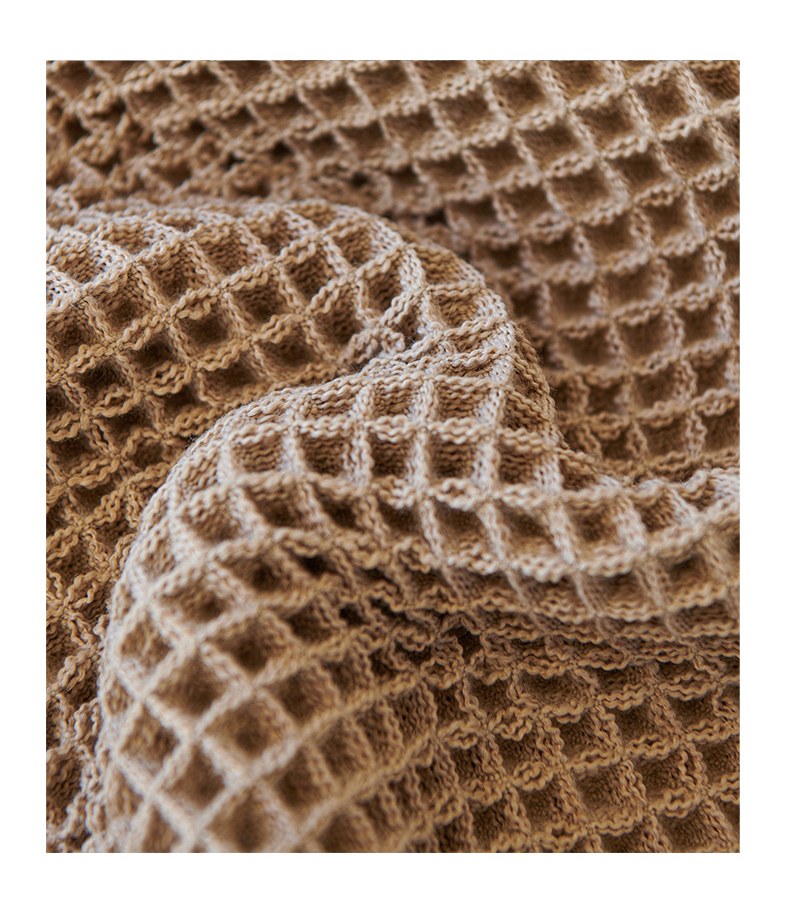 Waffle weave bath mat close-up